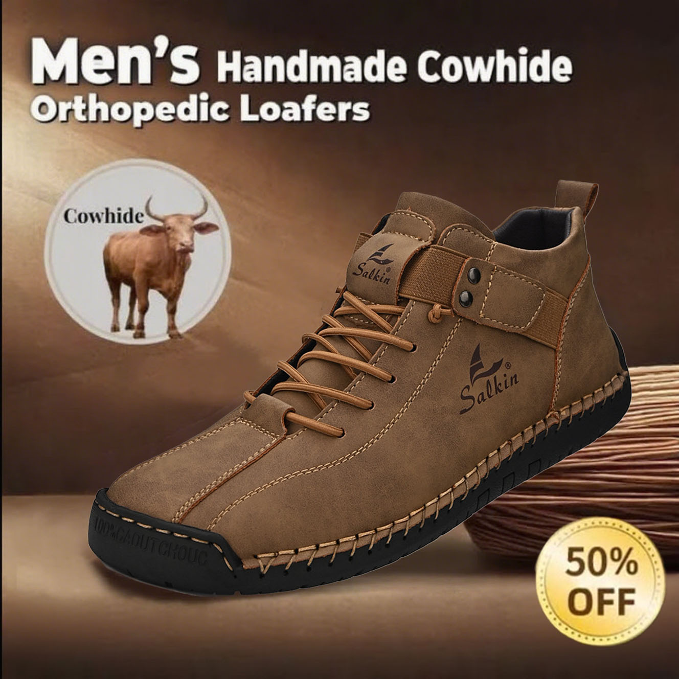 ⏰Limited Time Sale 70% OFF- Men's Waterproof Fashion Orthopedic Shoes - Improve Posture and Get Rid of Painless Walking and Standing