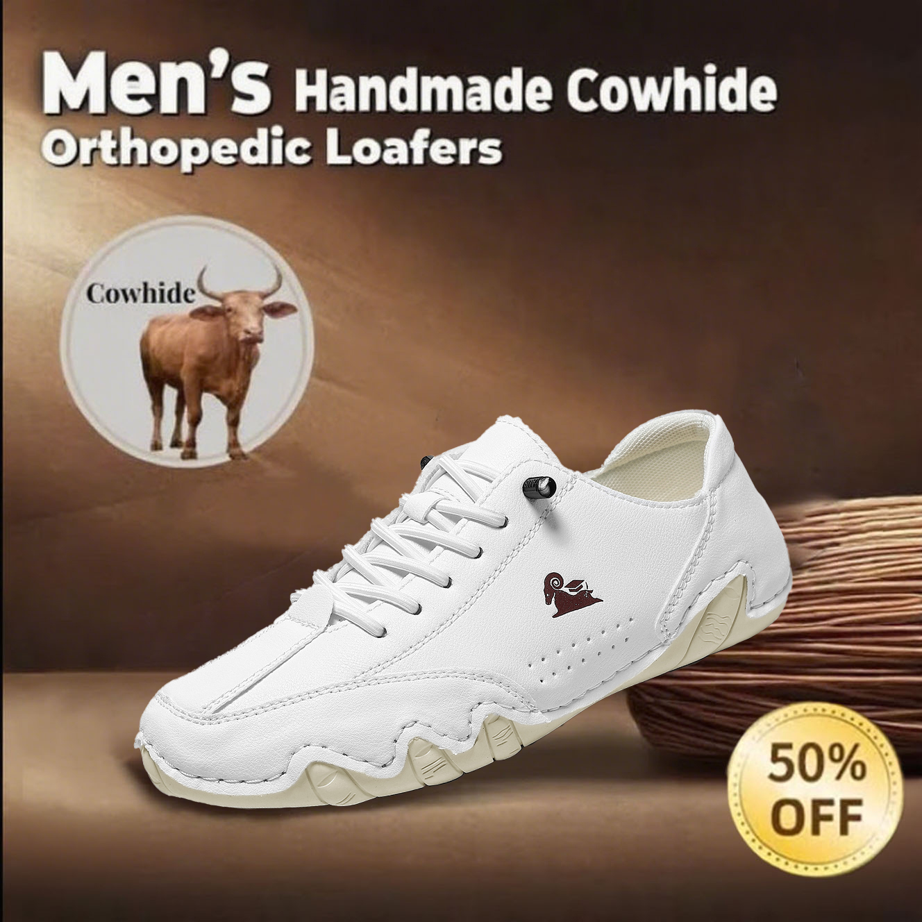 Last day 50% off 🔥Women's genuine leather slip-on orthopedic shoes