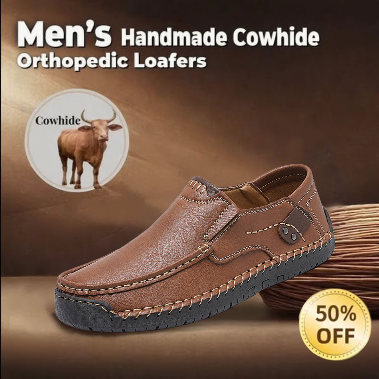 ⏰Limited Time Sale 65% OFF-Men's genuine leather slip-on loafers