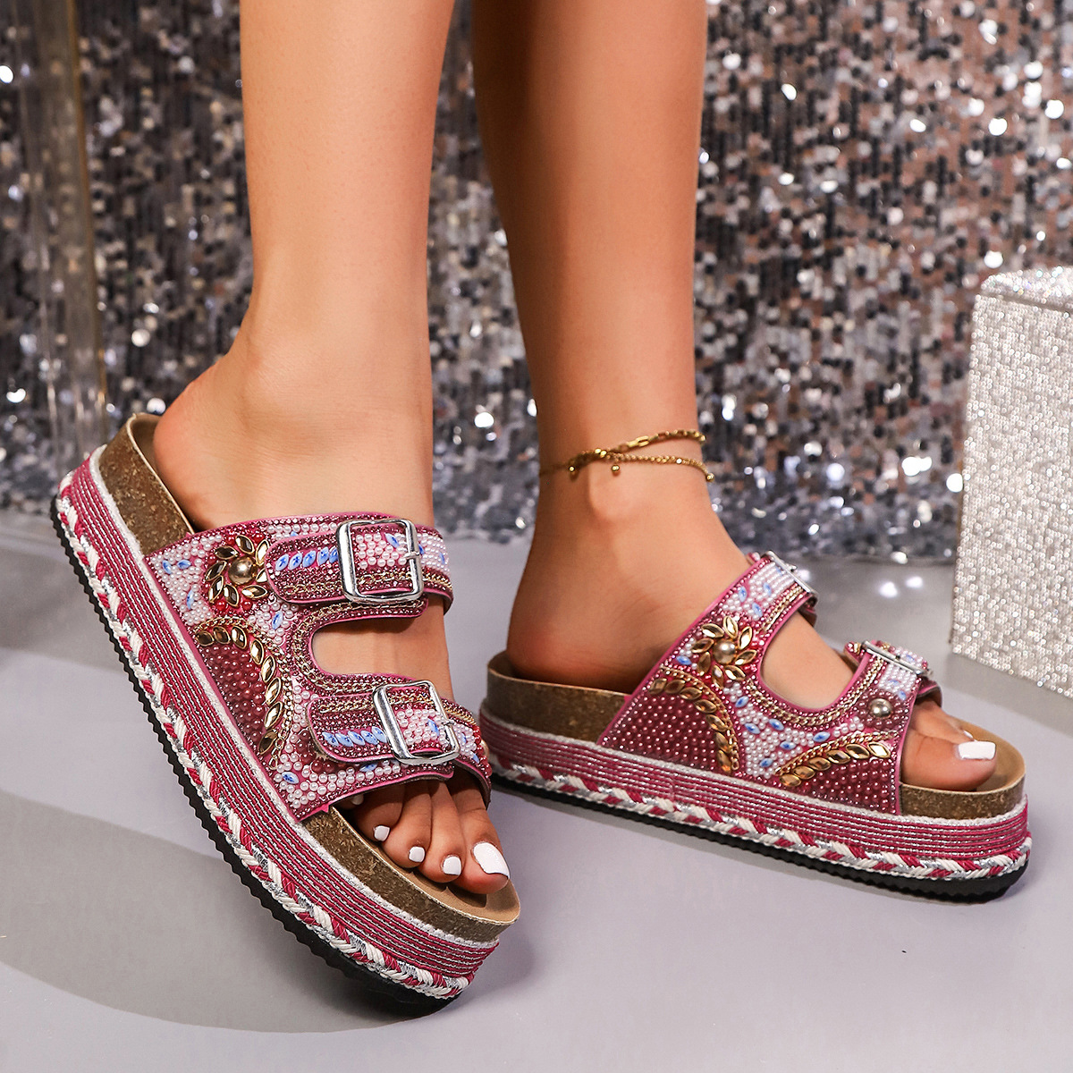 🔥🔥Newly released🔥🔥2026 Women's Summer New Arrival Orthopedic Cork Slide Sandals