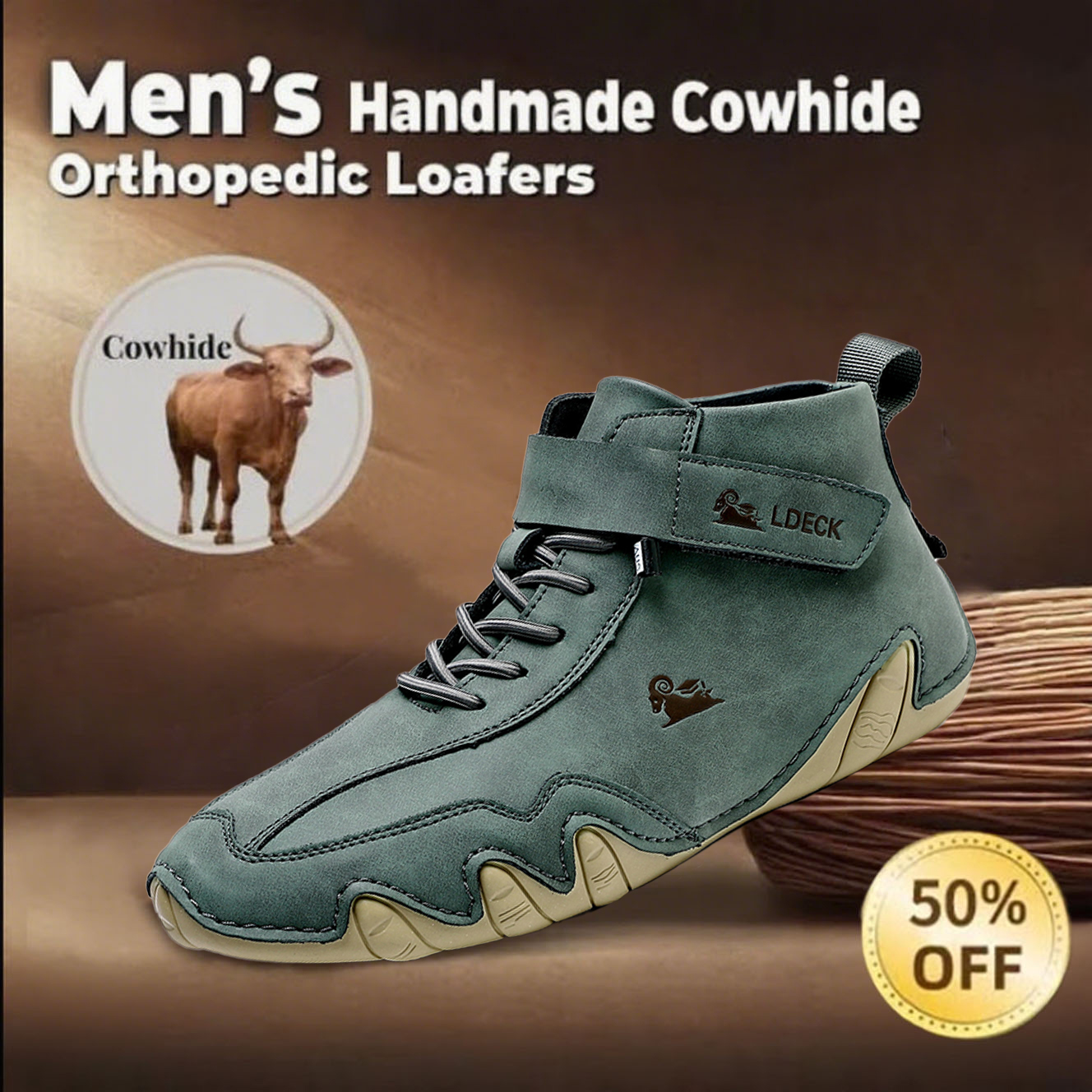 Last day 69% off 🔥⏱️sale⏱️Men's pure leather single shoes orthopedic loafers