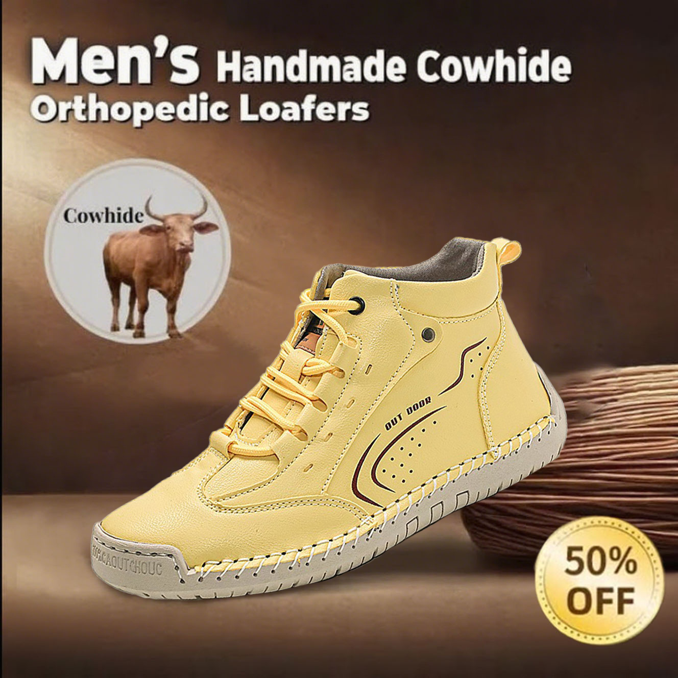 ⏰ 50% off -Women's new non-slip, soft-soled, handmade orthopedic shoes