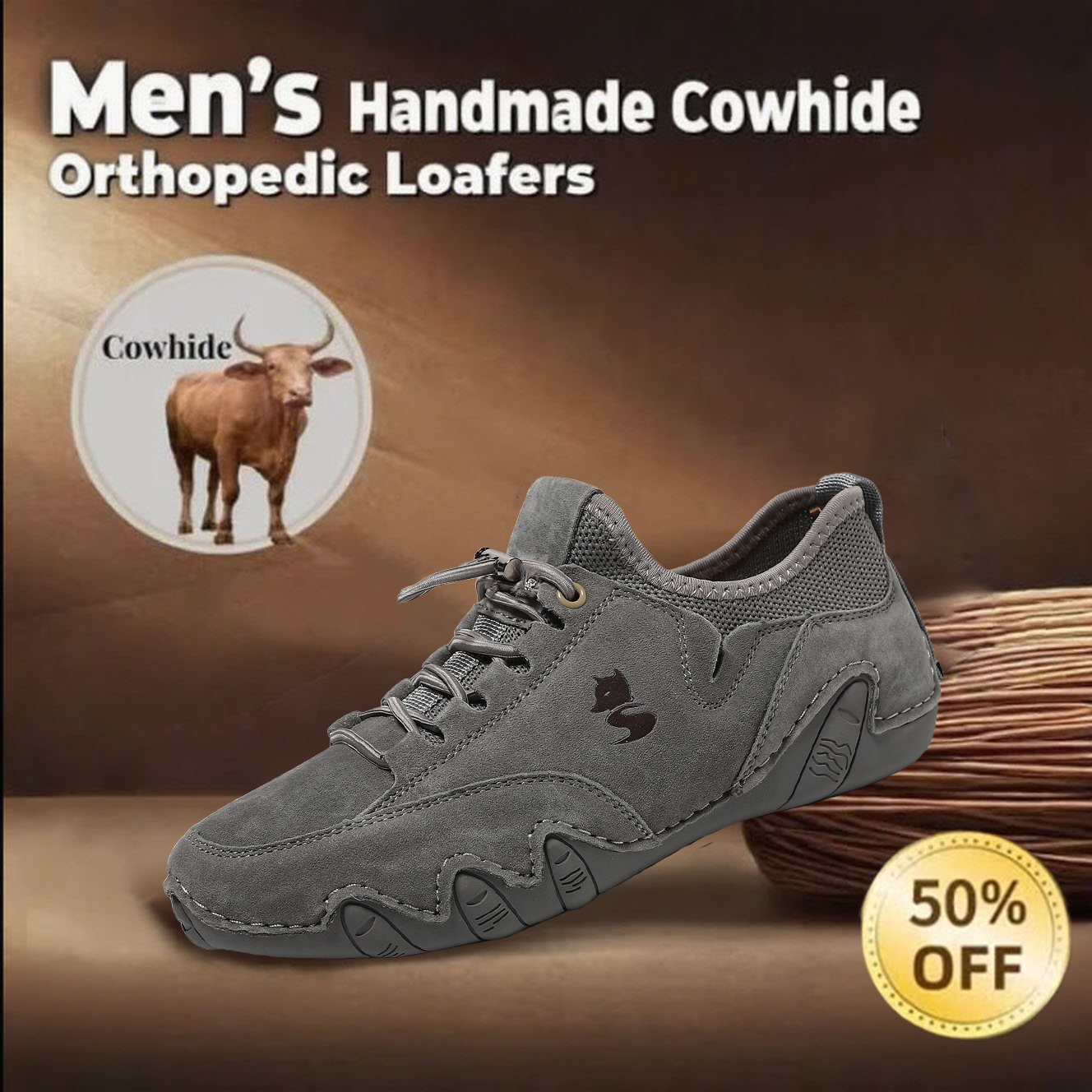 ⏰Limited Time Offer--50% OFF 🎉Women's genuine slip-on orthopedic loafers