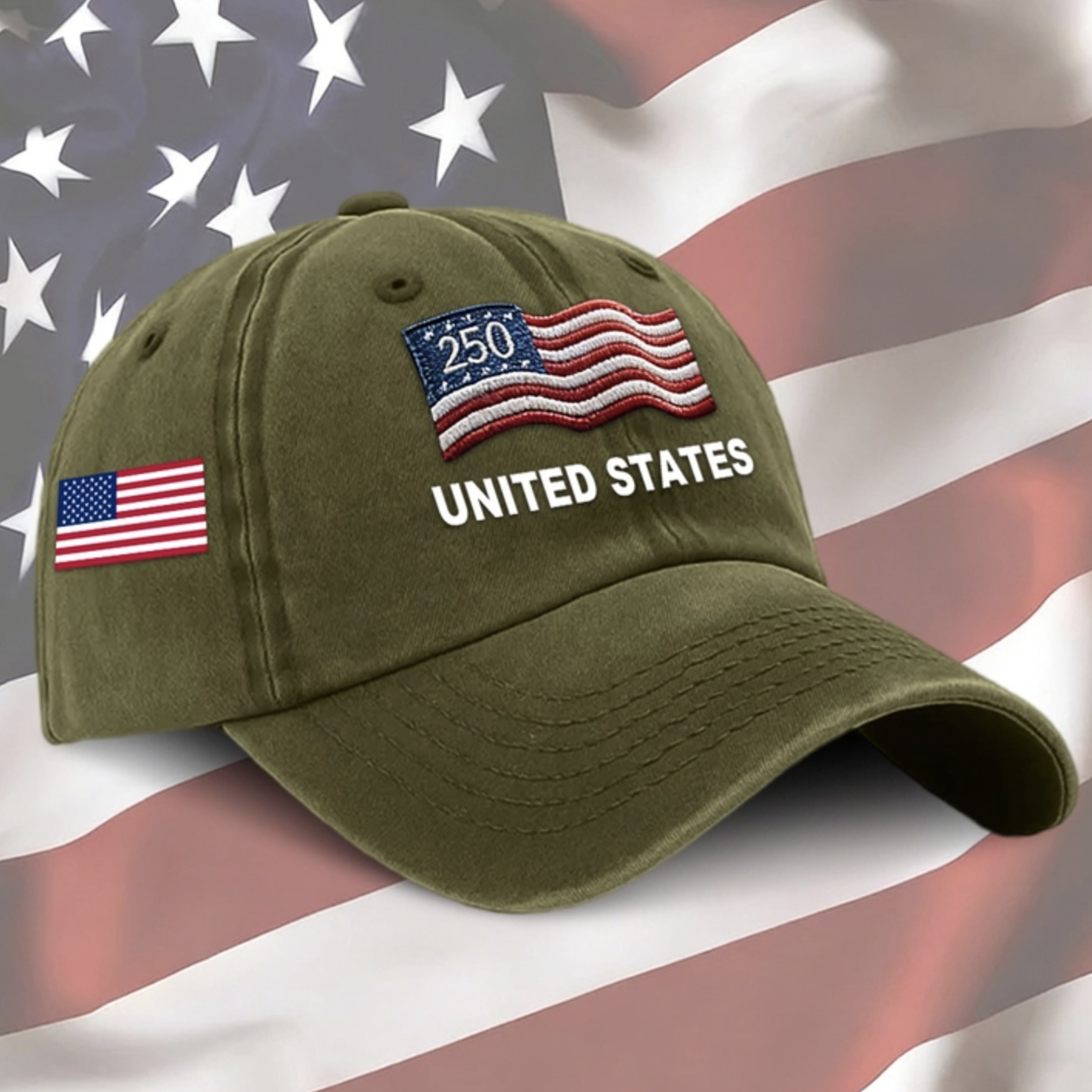 Proud to Be American-Personalized 250th Anniversary Commemorative Cap