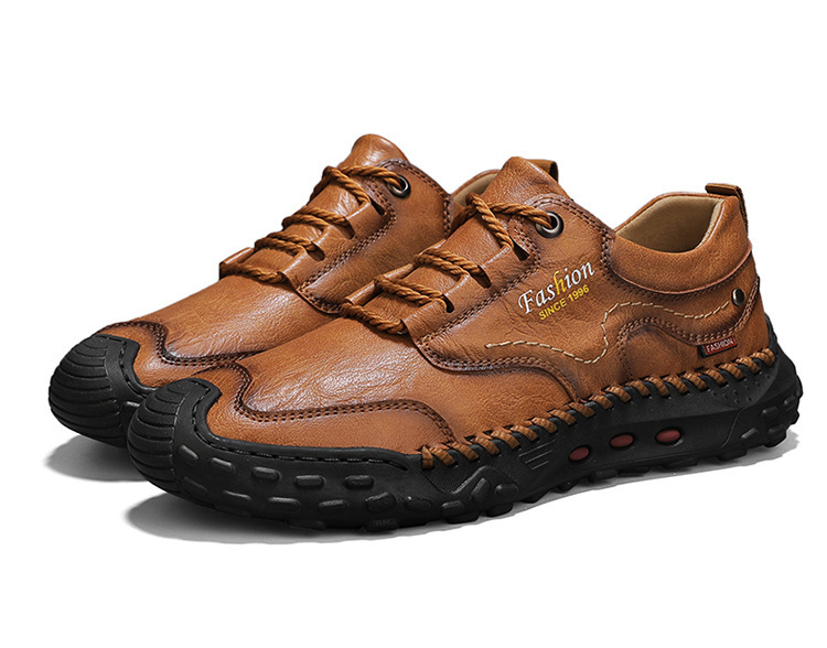 🔥Last day 50% off 🔥Men's handmade genuine leather non-slip and anti-collision corrective loafers