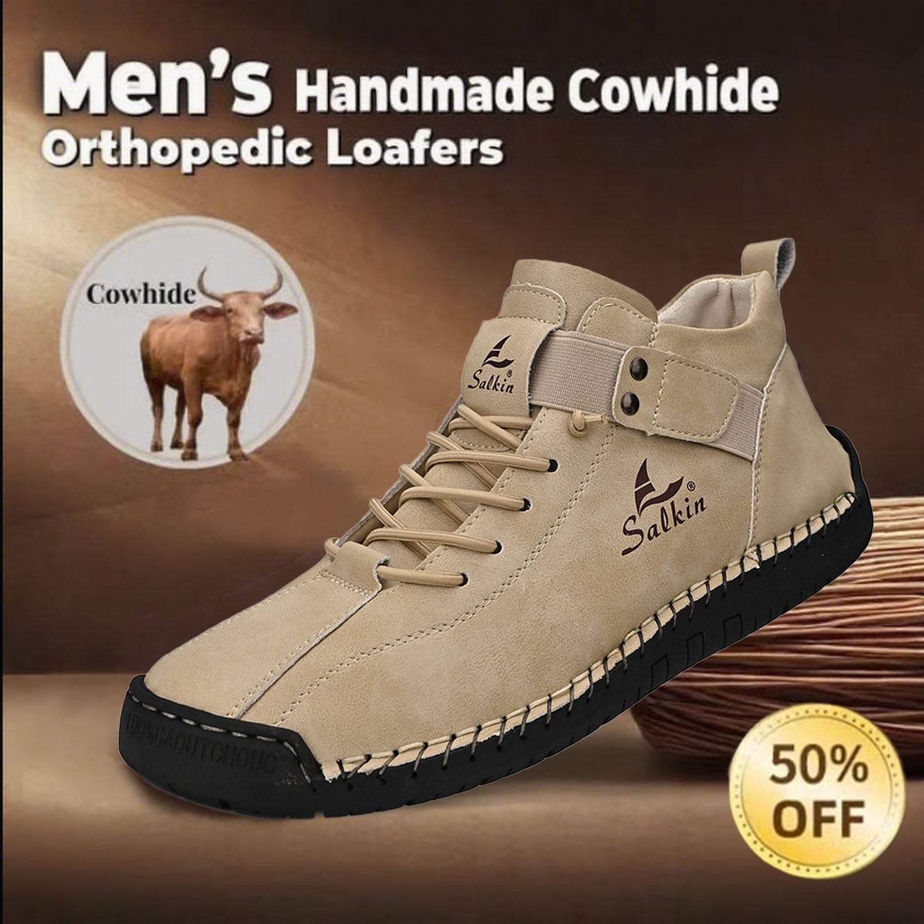 ⏰Limited Time Sale 70% OFF- Men's Waterproof Fashion Orthopedic Shoes - Improve Posture and Get Rid of Painless Walking and Standing