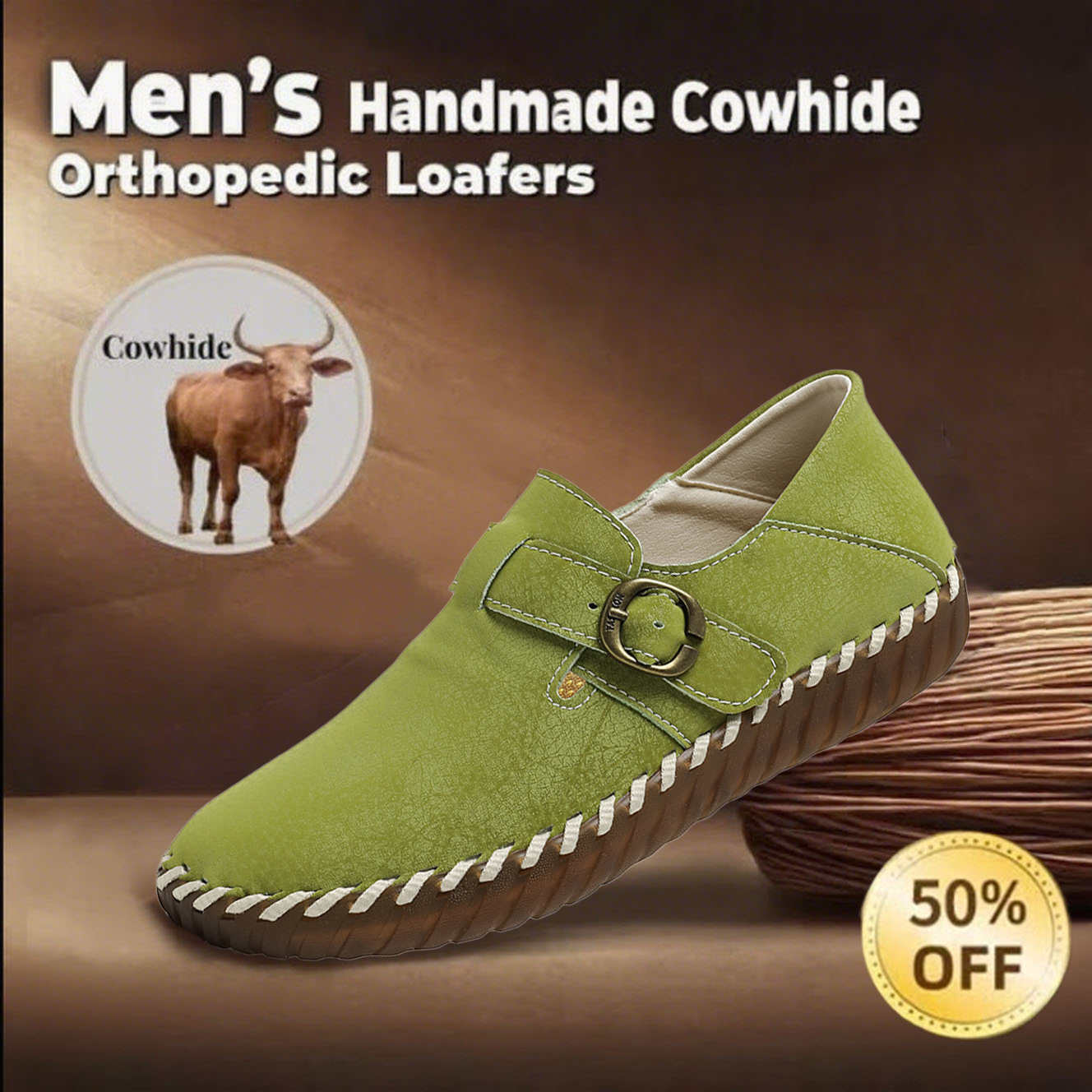 🔥Today 70% off🔥New Women's Handmade Slip-On Orthopedic Shoes