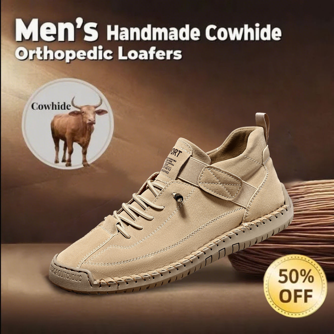 ⏰Limited Time Sale 70% OFF-New hand-stitched non-slip women's orthotic shoes
