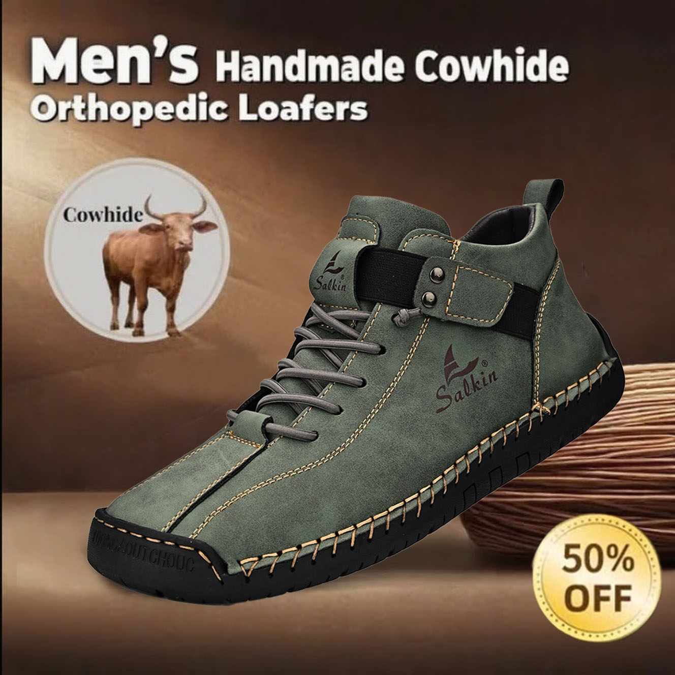 ⏰Limited Time Sale 70% OFF- Men's Waterproof Fashion Orthopedic Shoes - Improve Posture and Get Rid of Painless Walking and Standing