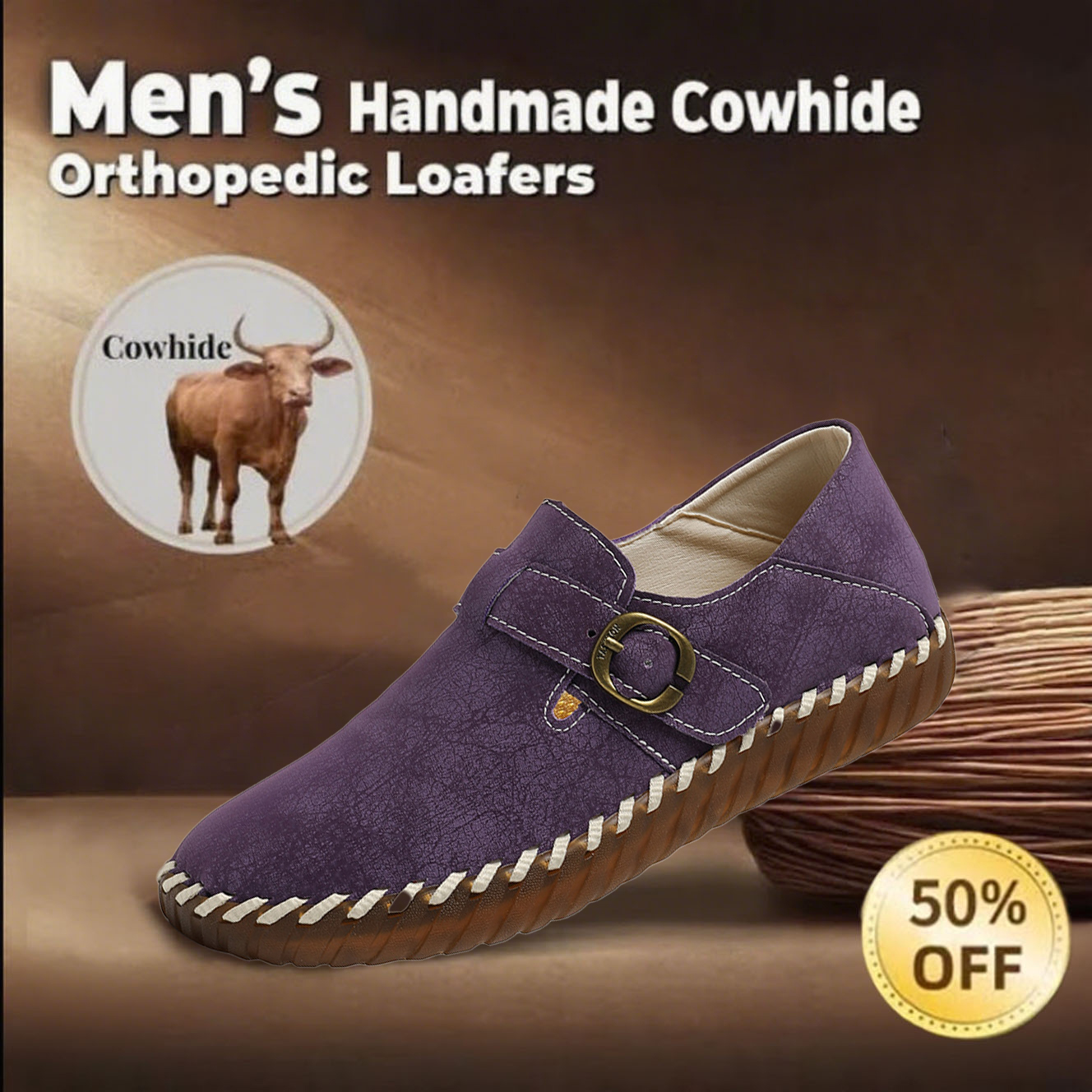 🔥Today 70% off🔥New Women's Handmade Slip-On Orthopedic Shoes