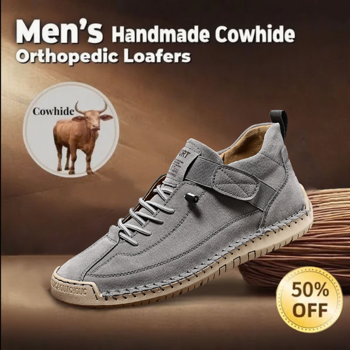 ⏰Limited Time Sale 70% OFF-New hand-stitched non-slip women's orthotic shoes