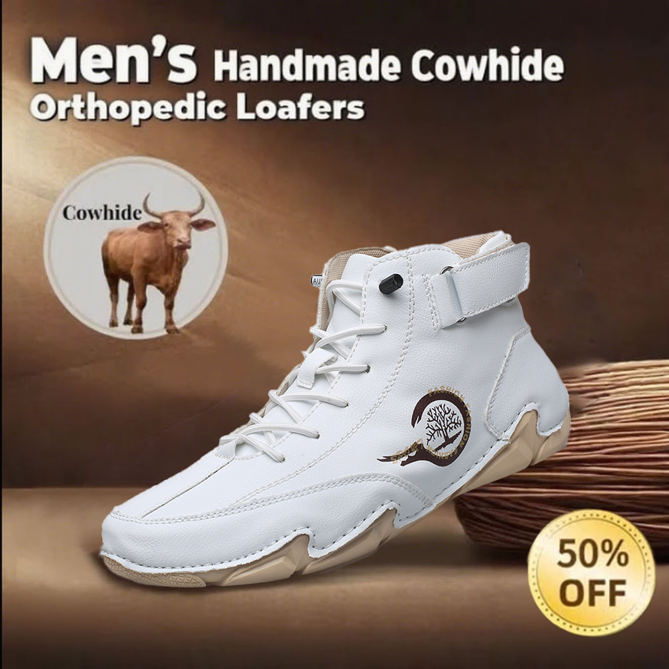 ⏰ 50% off -Men's latest waterproof and stylish orthopedic shoes with arch support