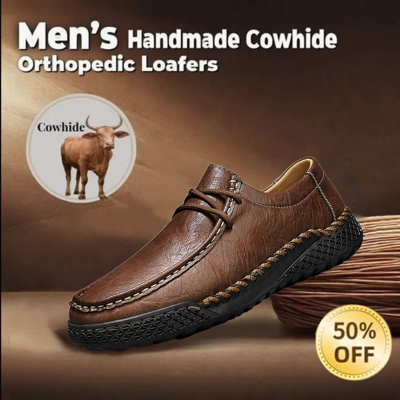 Last Day 50% OFF🔥Men's Premium Leather Orthopedic Loafers