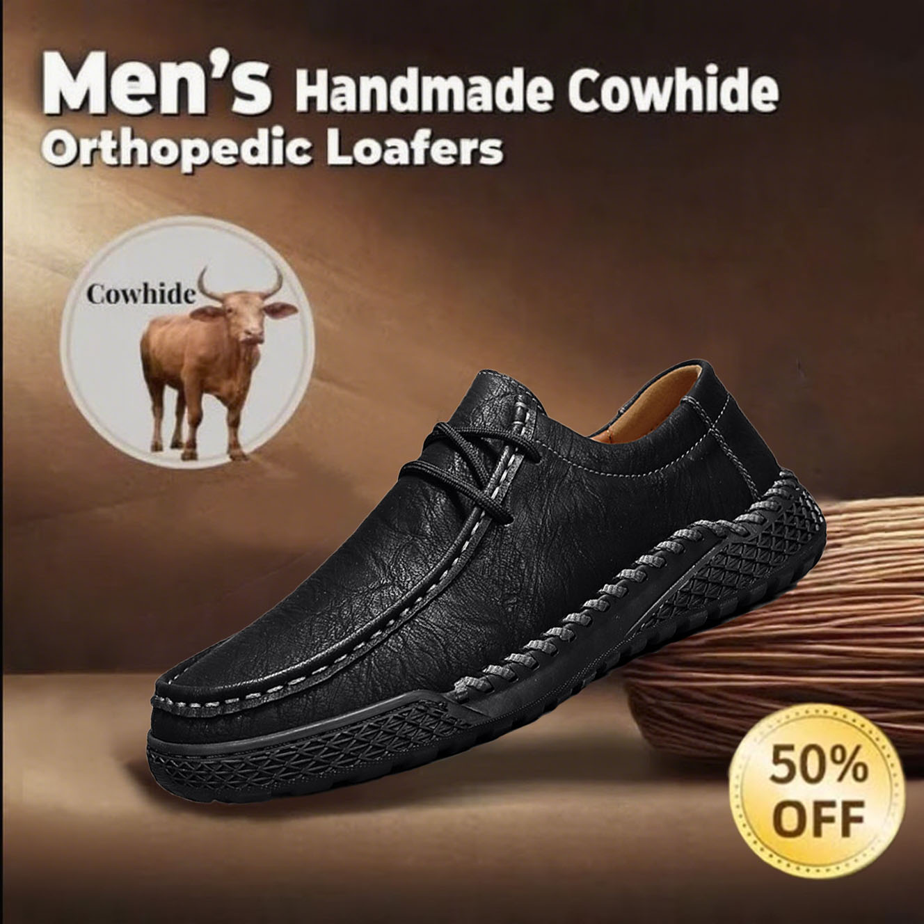 Last Day 50% OFF🔥Men's Premium Leather Orthopedic Loafers