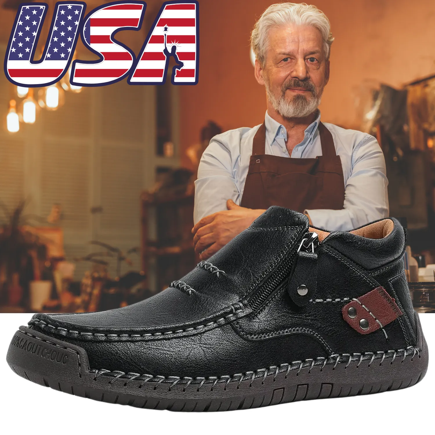 ⏰Limited Time Sale 70% OFF-Men’s Handmade Premium Leather Slip