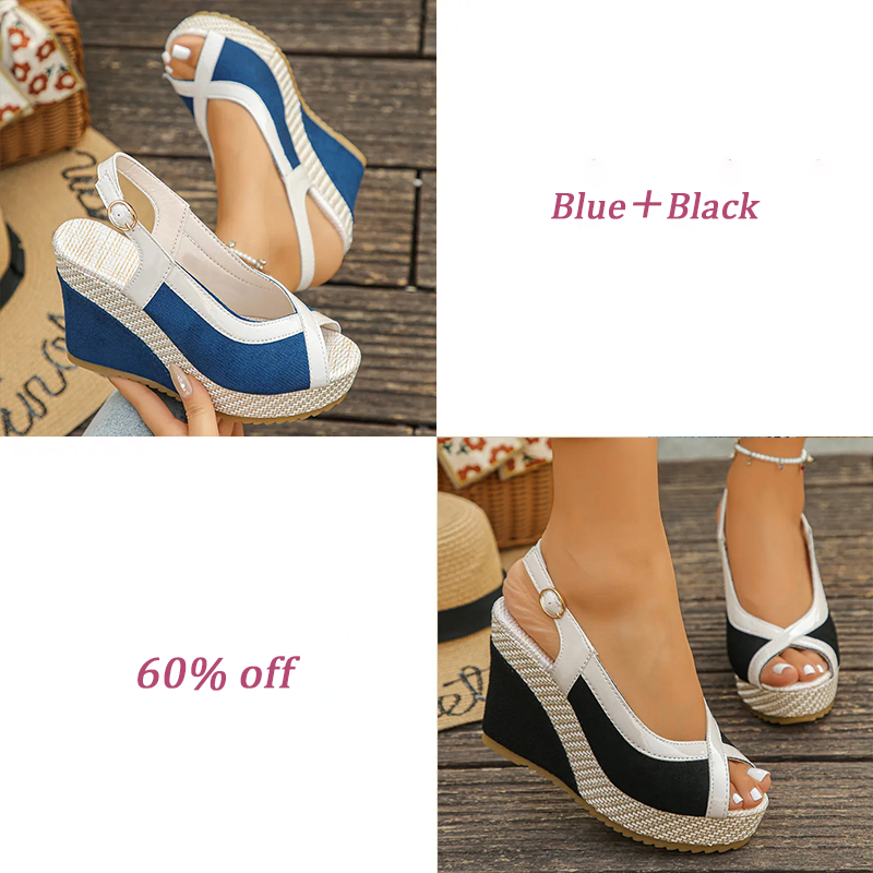 📢📢30% OFF !! ⏰Women's Casual Peep-Toe Wedge Sandals