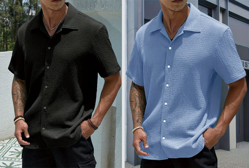 Men's short-sleeved fashionable shirts | Show men's elegance