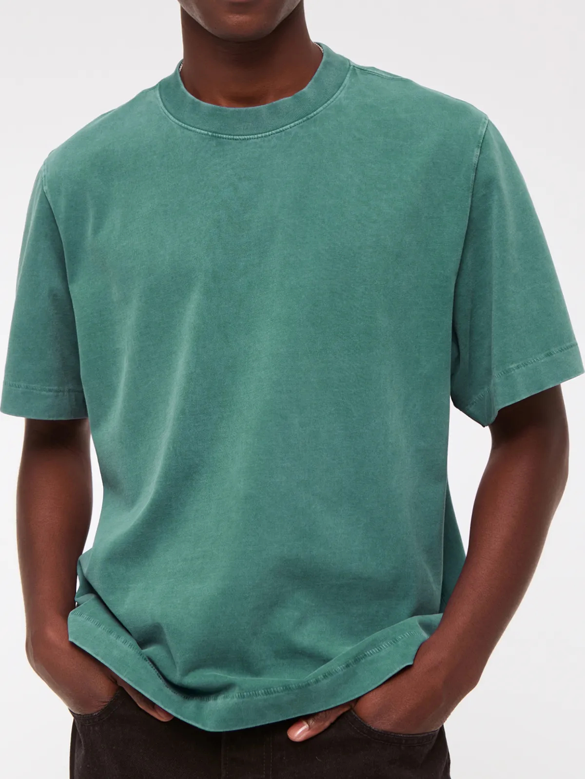 Men's 260g Pure Cotton Vintage Distressed Short-sleeved T-shirt