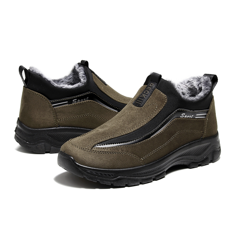 Men's Comfy Warm Orthopedic shoes Waterproof Non-Slip Winter Fleece Shoes