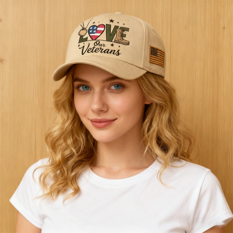 🇺🇸 Love Our Veterans Baseball Cap