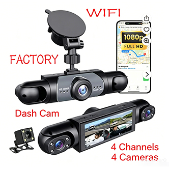 Kosmooy™4-Channel 360° Dash Cam | Full Car Surround Security Camera🚗