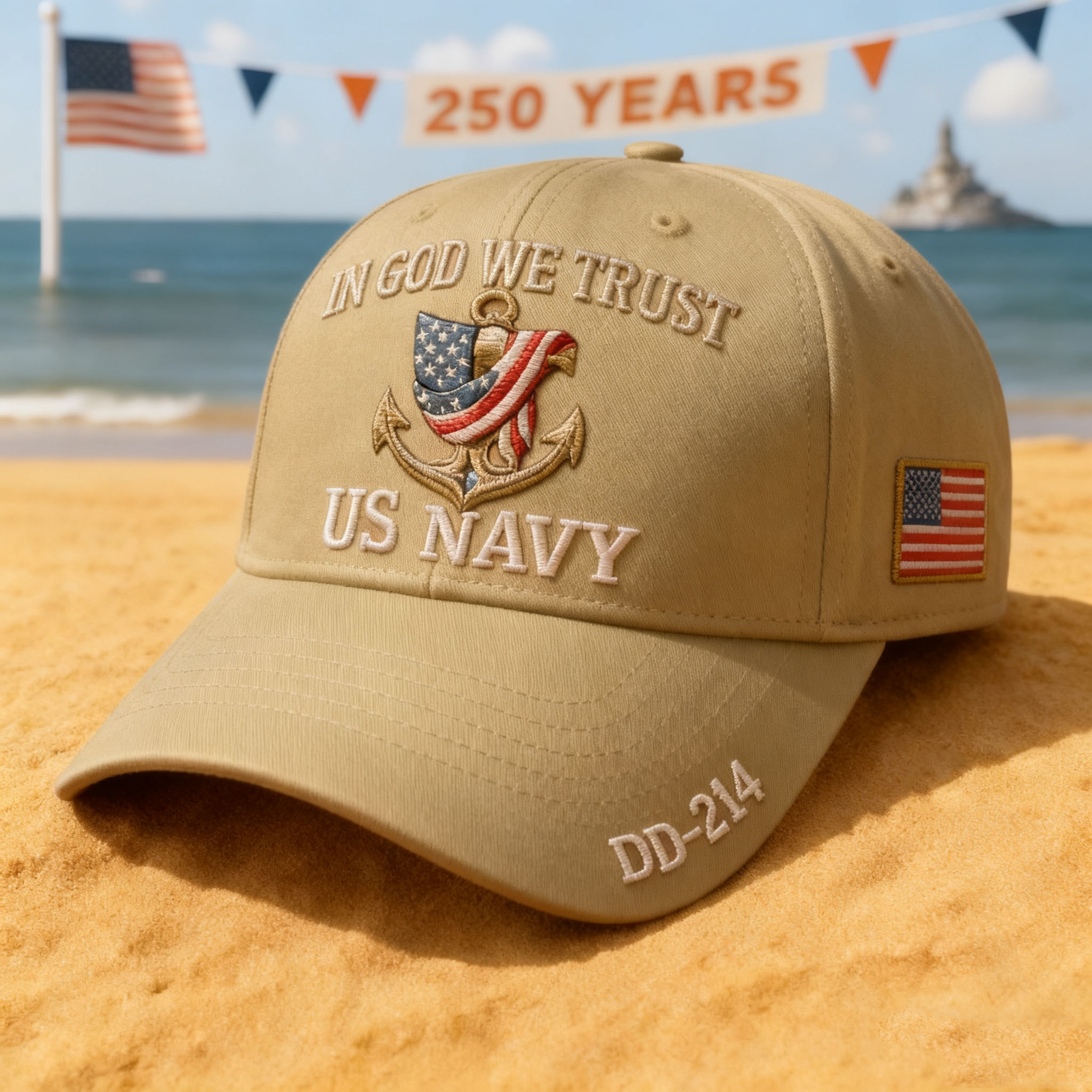 US Navy Veteran Art Print Hat