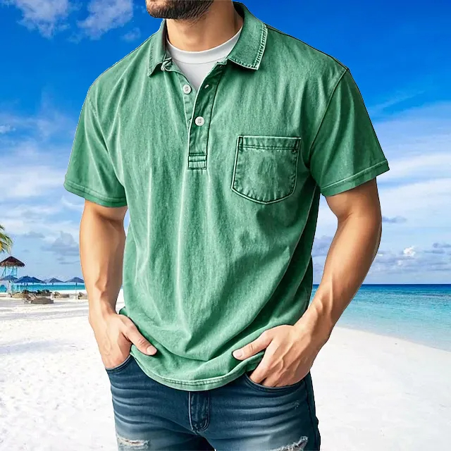 Men's Modern Minimalist Casual Turn-Down Collar Polo Shirt