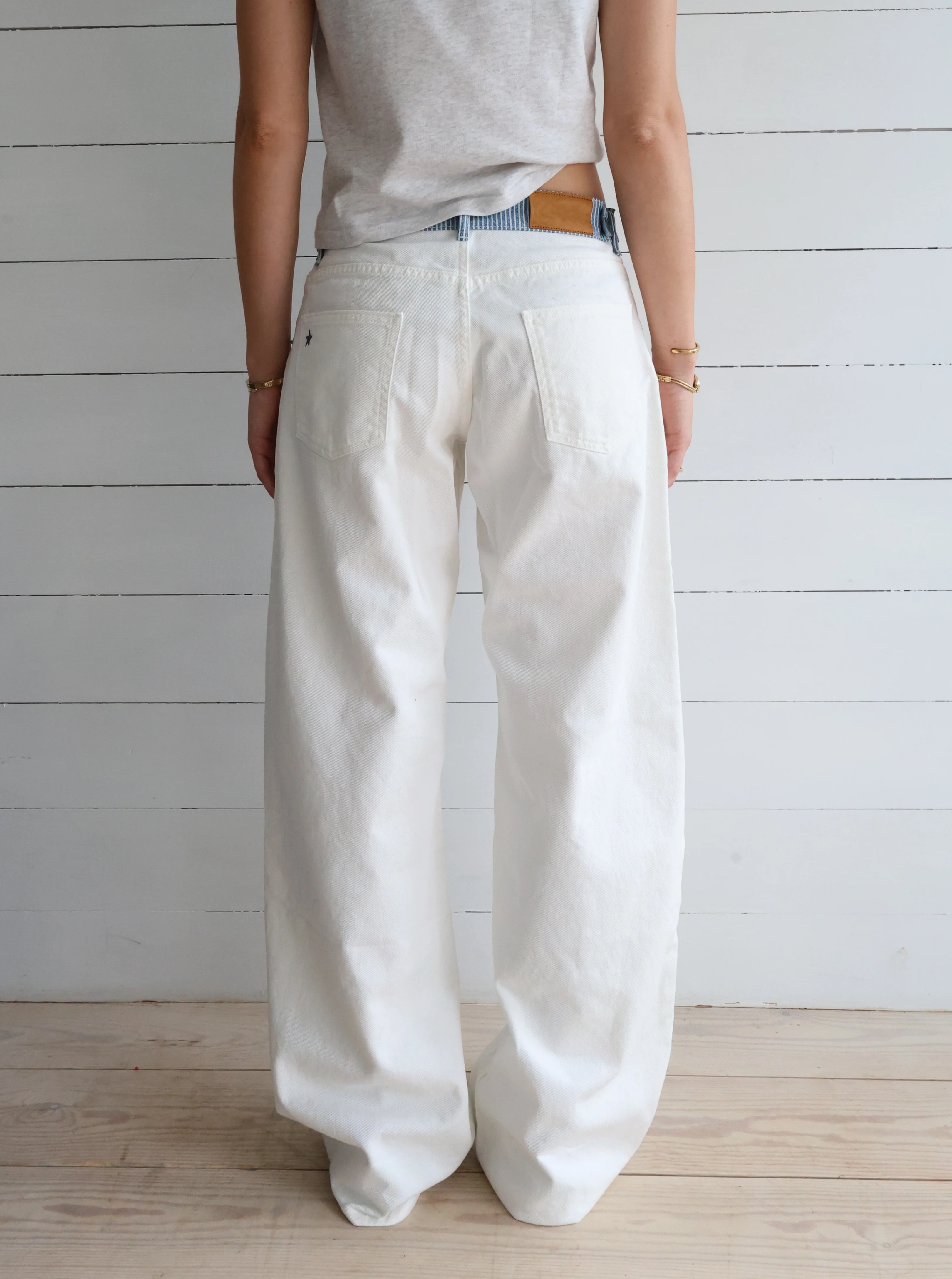 Color-block patchwork adjustable casual jeans (Buy 2 Free Shipping)