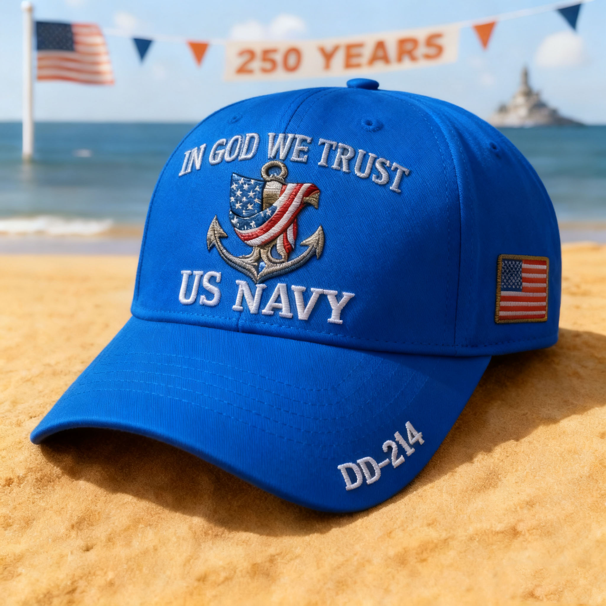 US Navy Veteran Art Print Hat