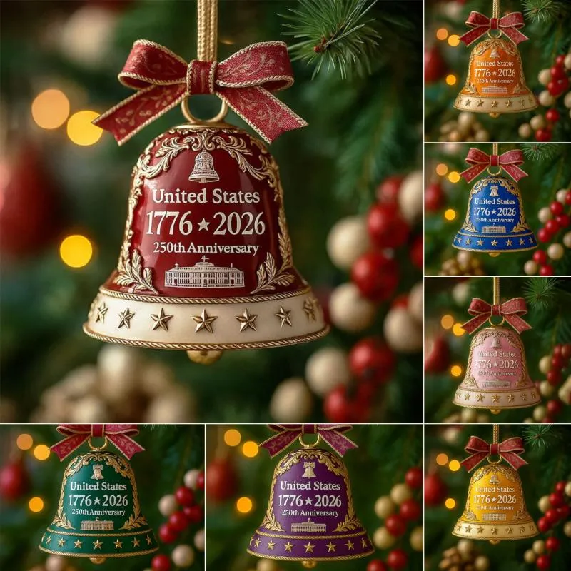 United States 250th Anniversary Bell Ornament -🔥Three-Dimensional (Not Flat)