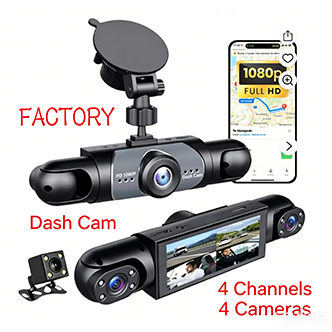 Kosmooy™4-Channel 360° Dash Cam | Full Car Surround Security Camera🚗