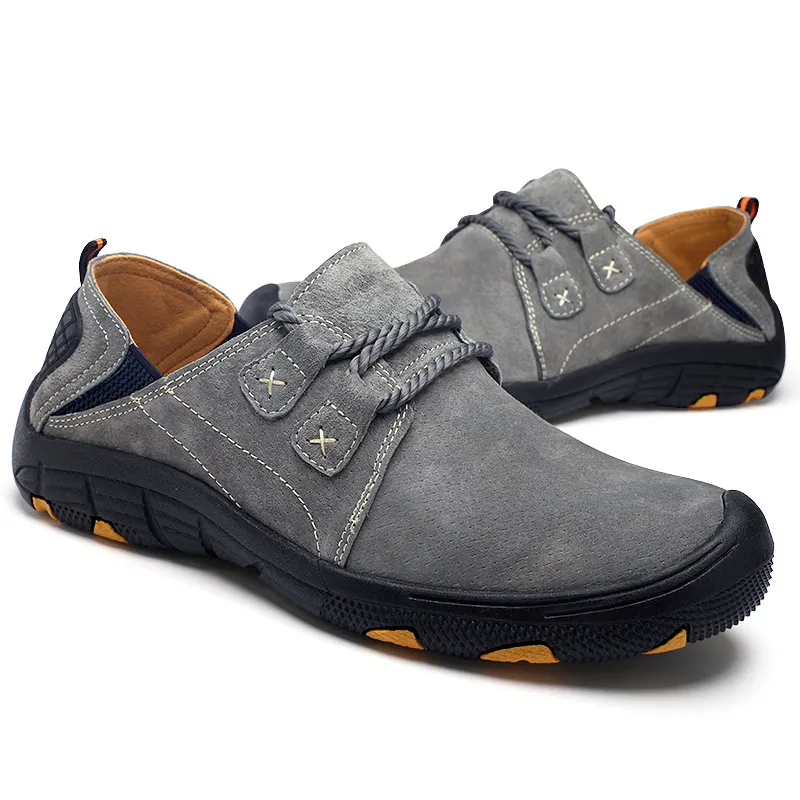 ⏰ 70% off - 2025 Newest Men's Genuine Leather Outdoor Wear-Resistant Non-slip Hiking Shoes