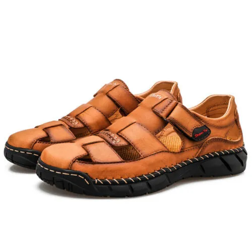 ⏰Promotion - 50% OFF🔥 Summer Mens Genuine Leather Sandals