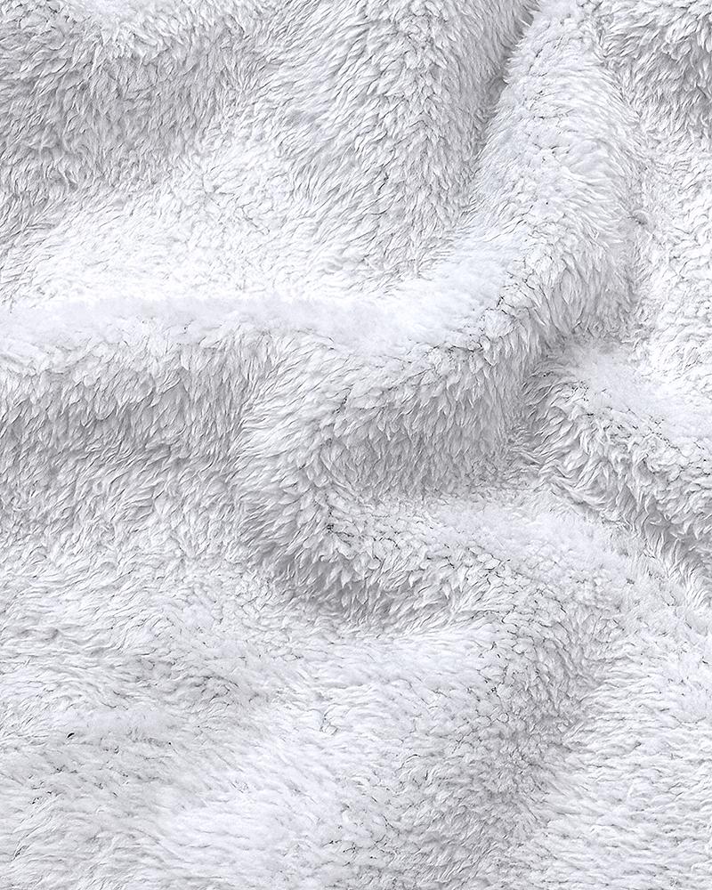 Plaid Pattern Long Sleeve Shacket Button Down Fleece Lined Hooded Jackets Warm Coat