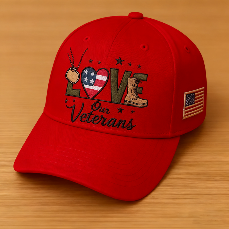 🇺🇸 Love Our Veterans Baseball Cap