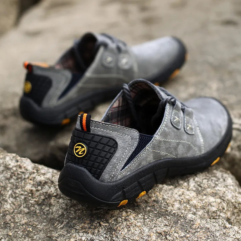 ⏰ 70% off - 2025 Newest Men's Genuine Leather Outdoor Wear-Resistant Non-slip Hiking Shoes