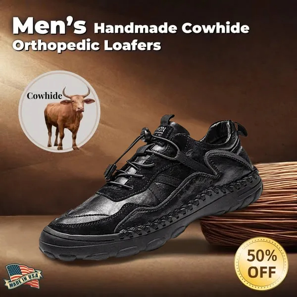 Men's Leather Loafers - Arch Support & Wide Fit Slip-Ons