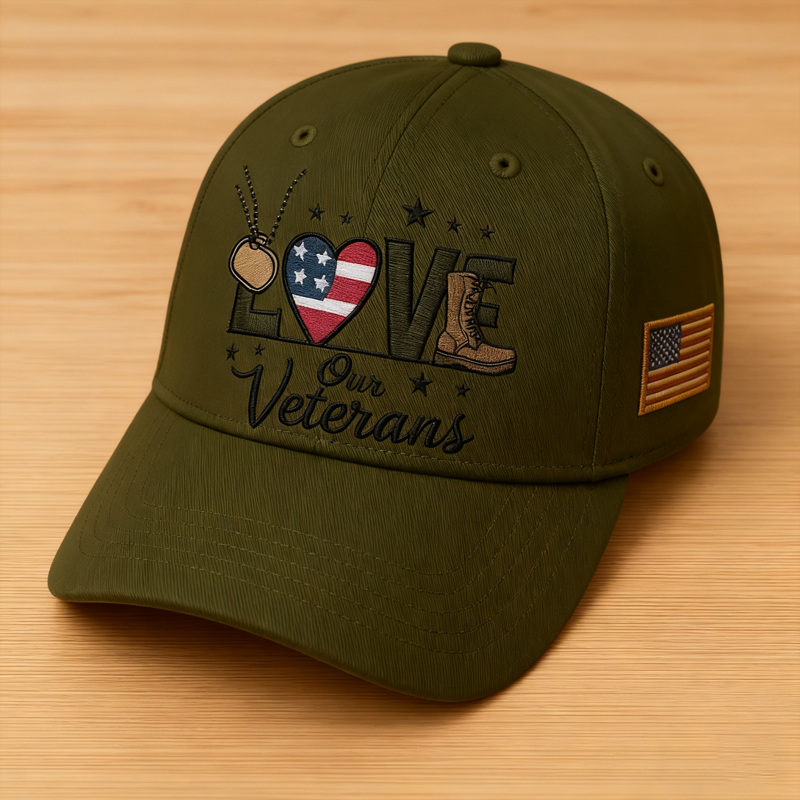 🇺🇸 Love Our Veterans Baseball Cap
