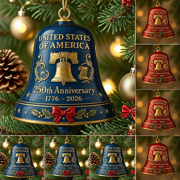 🔥United States 250th Anniversary Bell Ornament