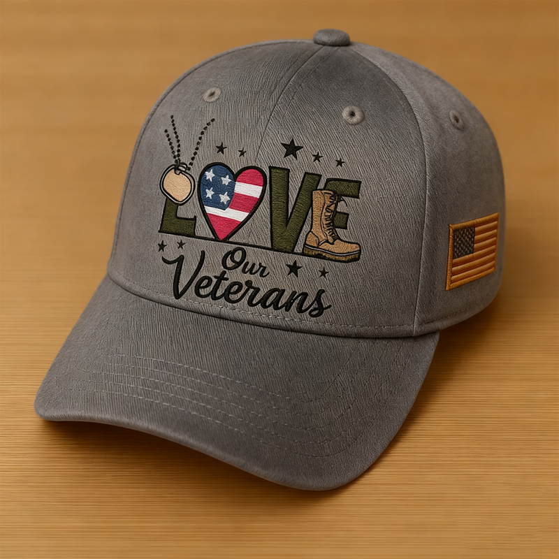 🇺🇸 Love Our Veterans Baseball Cap