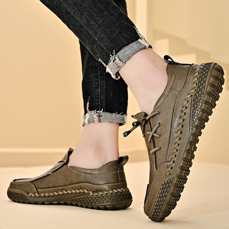 Matufit™⏰Promotion - 70% OFF🔥Men's Handmade Genuine Leather Glue-Free Slip-on Orthopedic Shoes