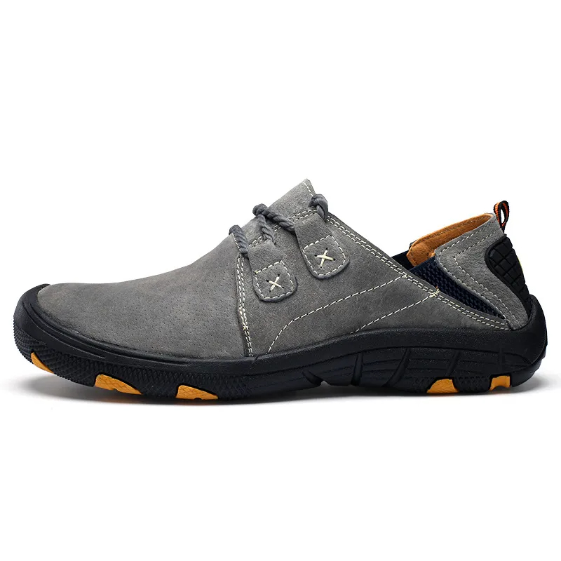 ⏰ 70% off - 2025 Newest Men's Genuine Leather Outdoor Wear-Resistant Non-slip Hiking Shoes