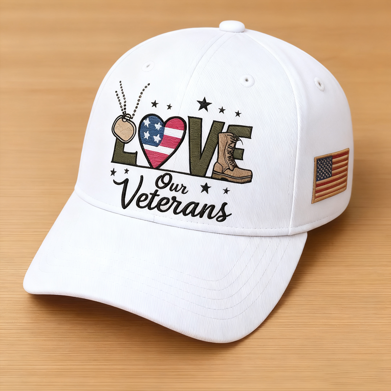 🇺🇸 Love Our Veterans Baseball Cap