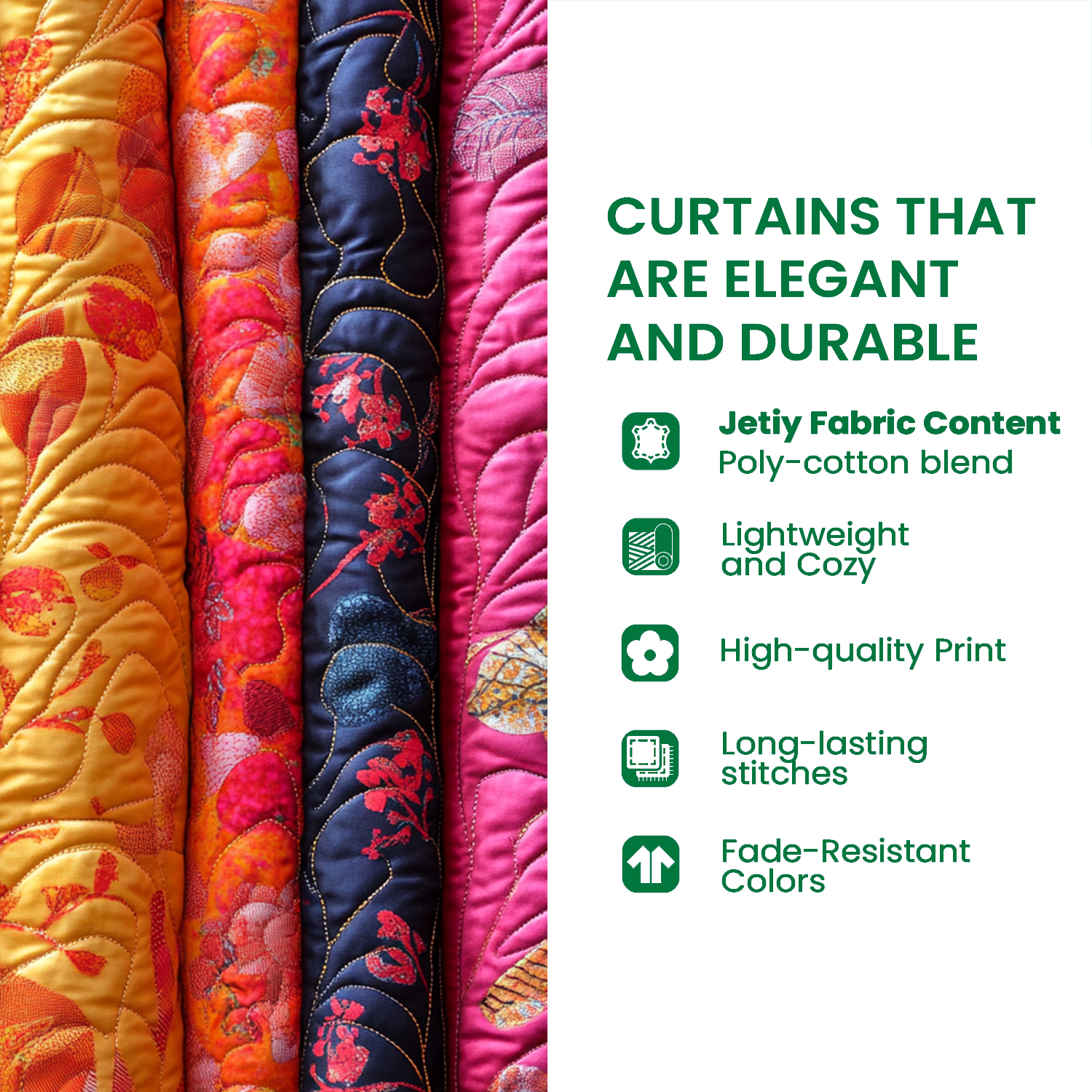 Country Sunflower Dreams Quilted Curtains NCU0PT10198