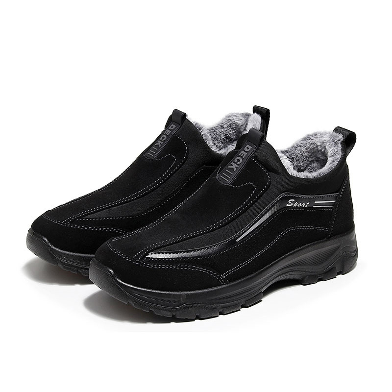 Men's Comfy Warm Orthopedic shoes Waterproof Non-Slip Winter Fleece Shoes