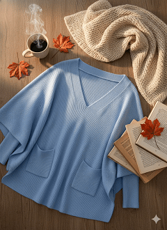 CLEARANCE SALE🔥Women's Casual Solid Color V-Neck Sweater