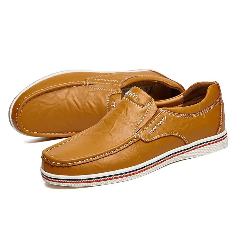 MEN'S SLIP-ON GENUINE LEATHER ORTHOPEDIC CASUAL SHOES WORK SHOES