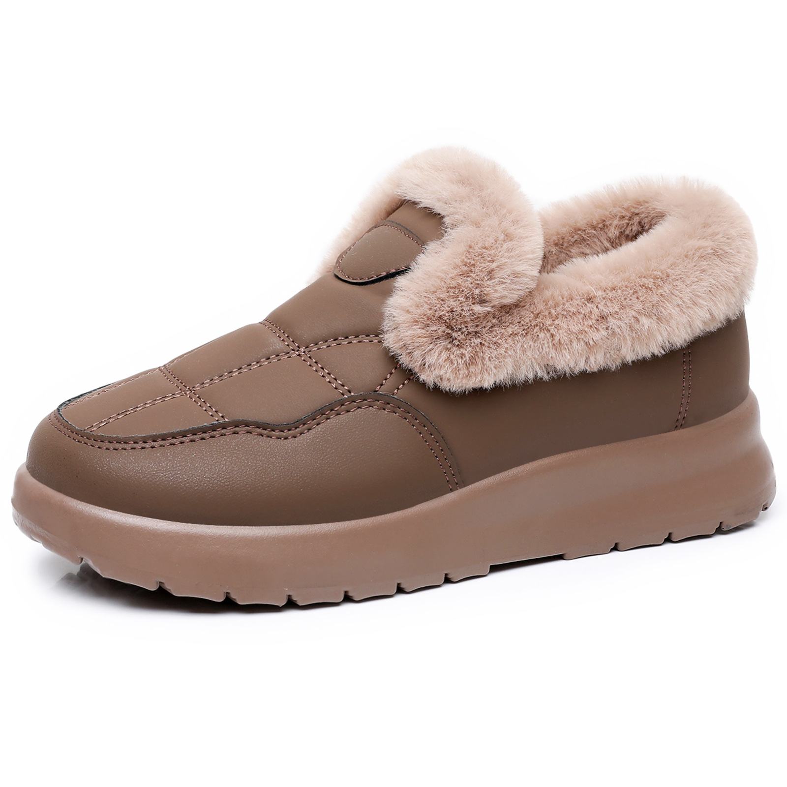 Women’s Winter Warm Slip-On Boots – Fur Lined, Cozy & Anti-Slip