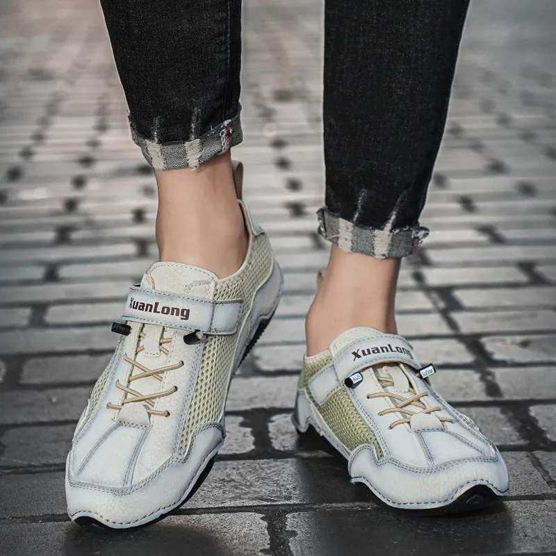 ⏰Promotion - 50% OFF🔥Men's Breathable Leather Orthopedic Shoes – Hand-Stitched, Non-Slip