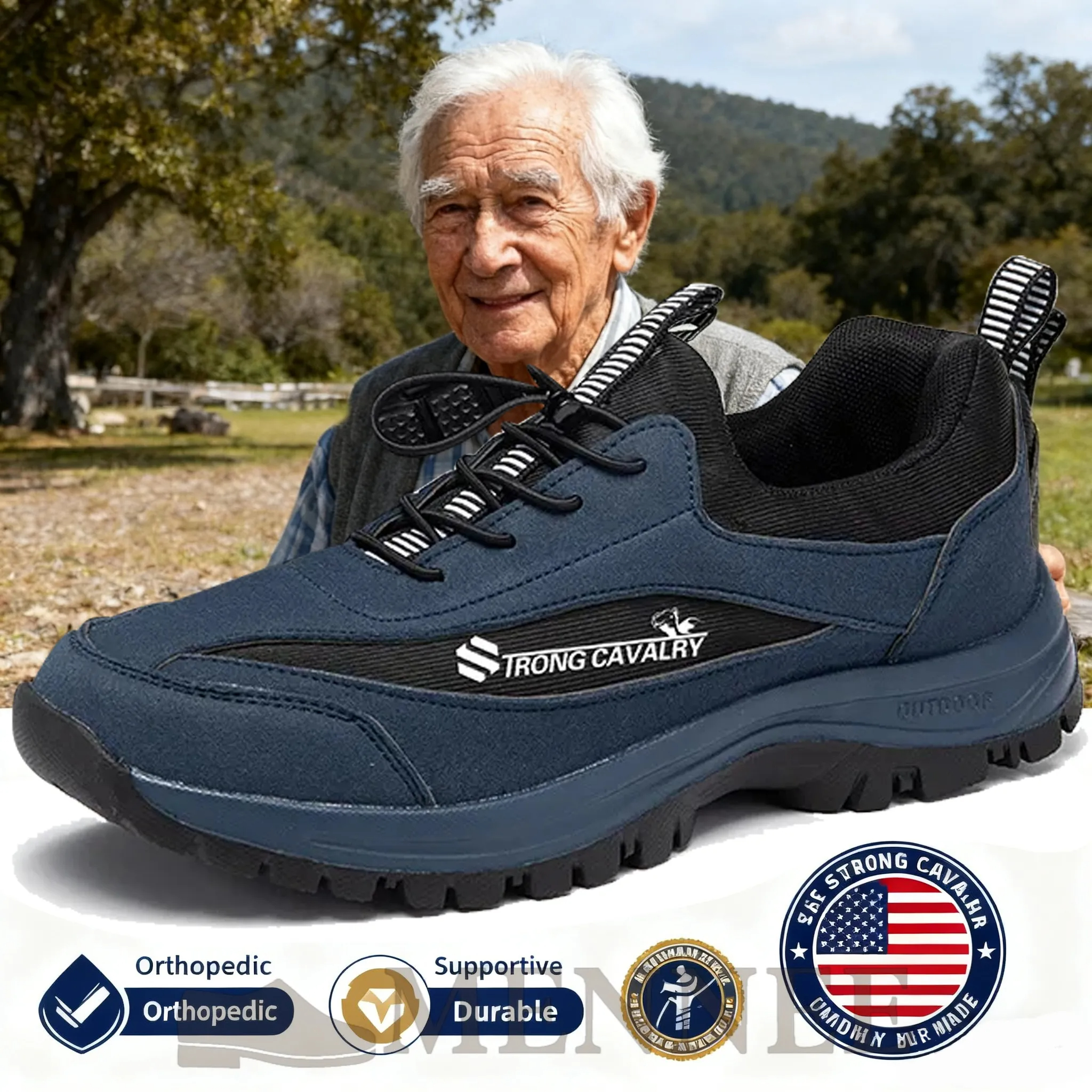 (👨‍⚕️Medical Certified Seal®️) Men's Hiking Sneakers: Waterproof Orthopedic Shoes (Eases Foot Pain)